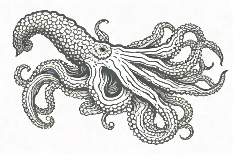 Silhouette Of Calamari