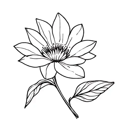 May Birth Flower Fine Line