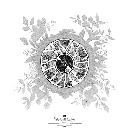 A Family Tree With Each Member Represented By A Different Flower