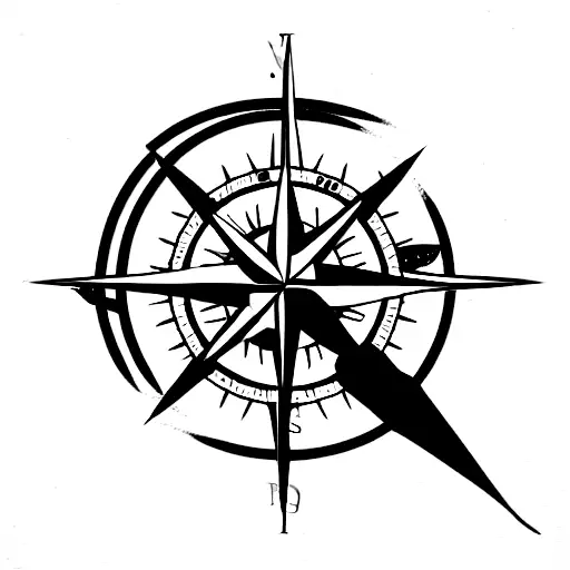 Compass With A Dragon And A Snake