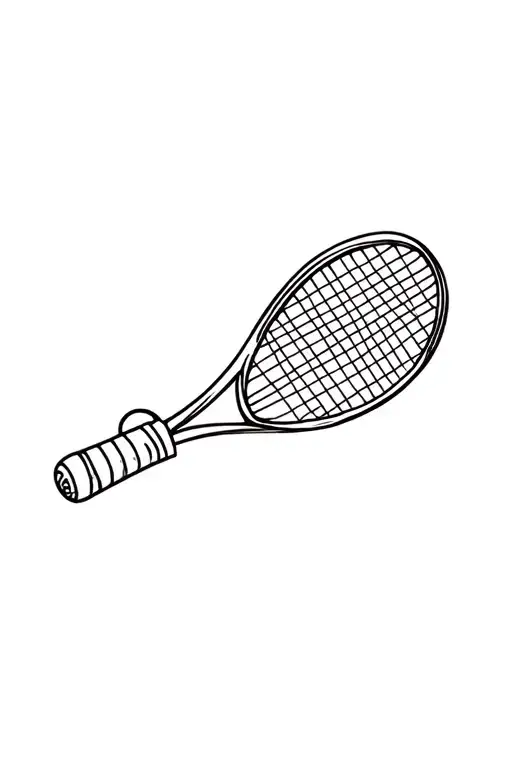 Tennis Racket And Ball