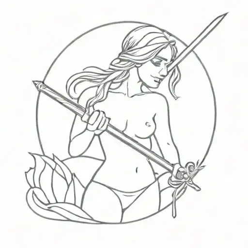 Femida With Sword Weight