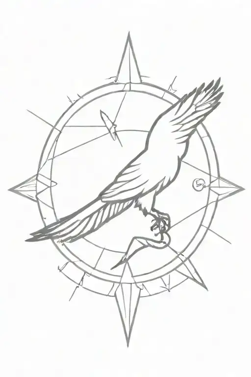 An Hawk And Compass Surrounded