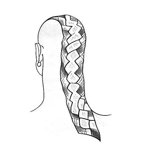 A Tattoo Of A Snake On A Person's Back