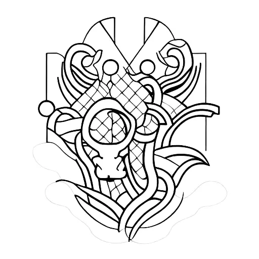 A Sleek Car Silhouette With A Transmission Chain Pattern