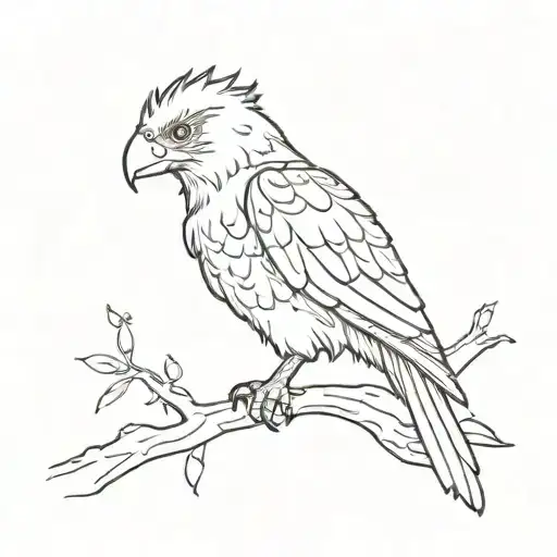 Griffin Minimal Line Art