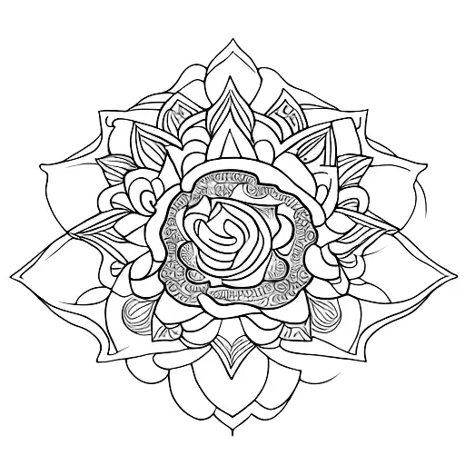 Fine Line Lotus Flower Alchemist Symbols Body Mind And Soul