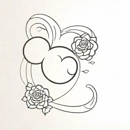 Mickey Rose Heart