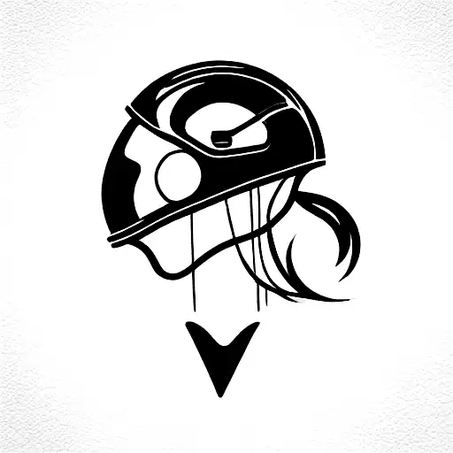 A Girl With Black & Pink Helmet On A Motorcycle