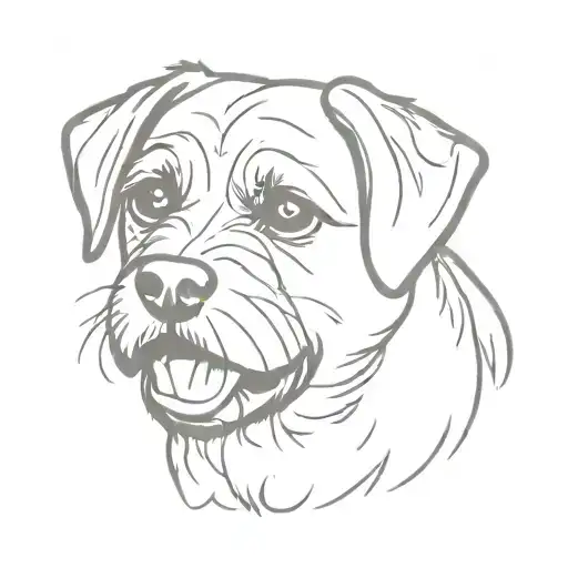 Border Terrier Dog Tongue Out