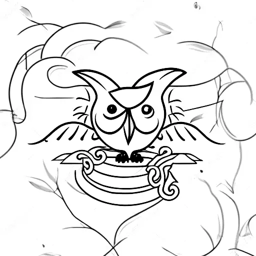 A Minimalist Tattoo Featuring A Hiking Boot Surrounded By Roses And An Owl Flying Above