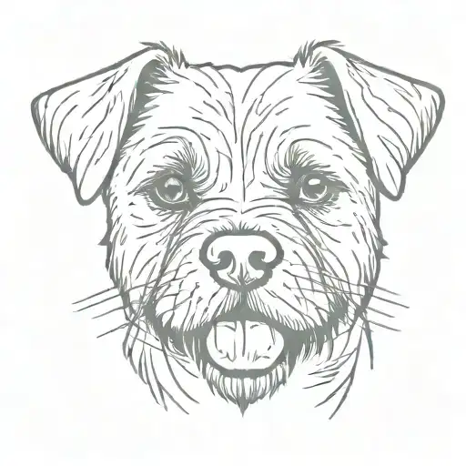 Border Terrier Dog Tongue Out