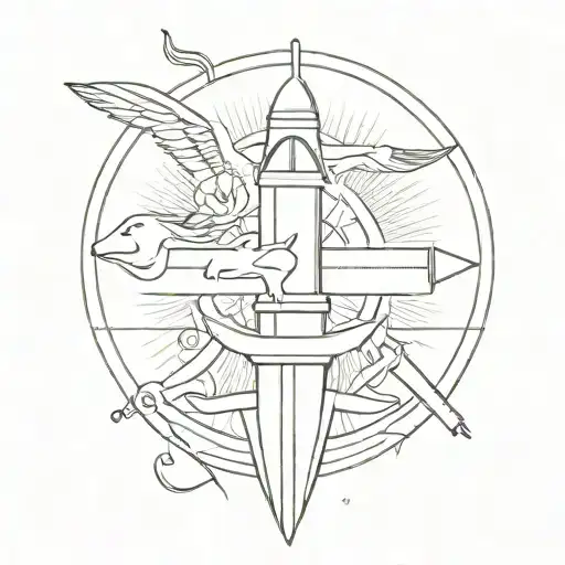 Lifeguard Small Flash Tattoo Design