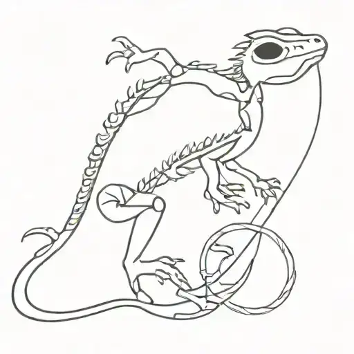 Baby Lizard Skeleton