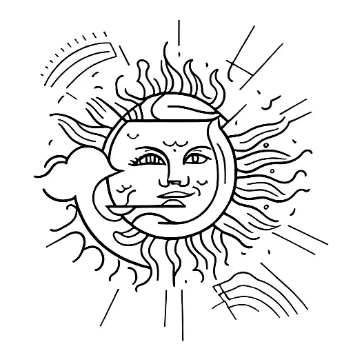 Sun With Sunrays As Pictogram