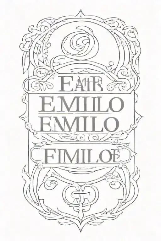 A Minimalist Design Of Emilio Name In A Unique Font Inspired By Brandon Sanderson's Writing Style