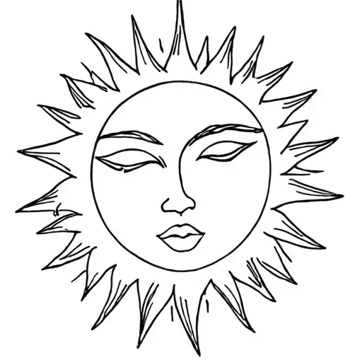 A Sun With A Femenine Face