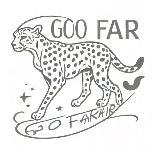Go Far Word Cheetah Running