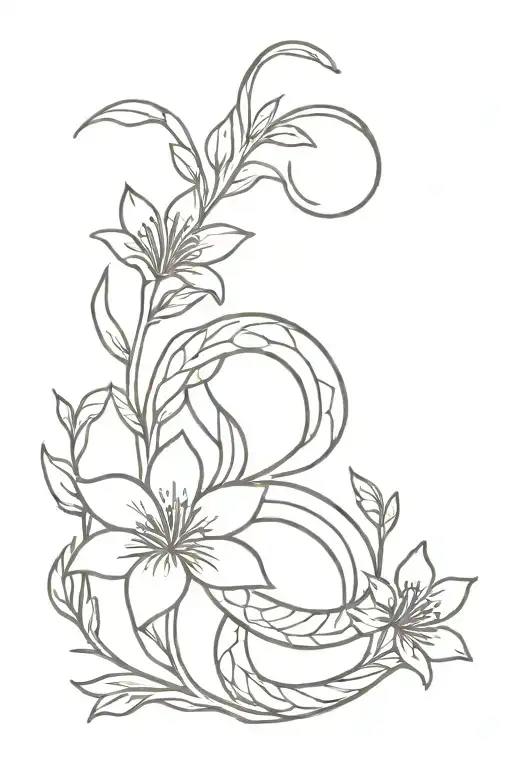 Laurel Flower And Snake