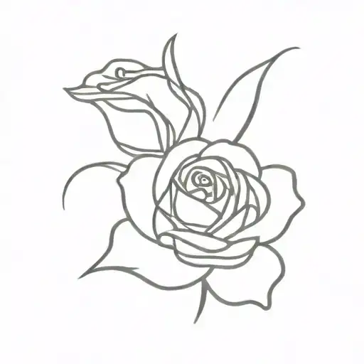 Rose With A Letter N Hidden