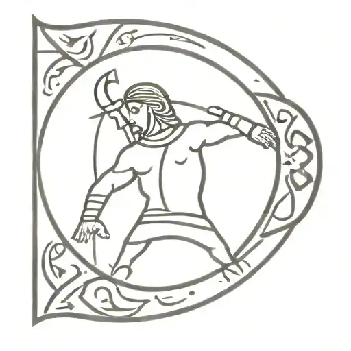 An Ancient Slavic Warrior Lies On A Shield On Which The Black Sun Rune Is Depicted
