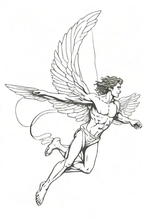 Concept Style Micro Realism Abstract Greek Mythology Icarus Falling