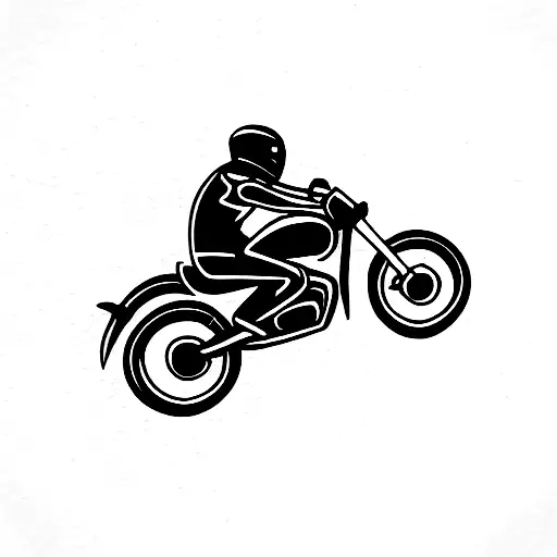 Sport Motorcyle Rider Tatto For Arm