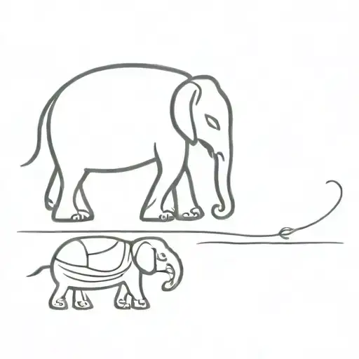 Turtle And Elephant Walking Next To Each Other