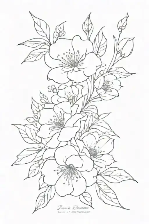 Birth Flower Bouquet Feb June July