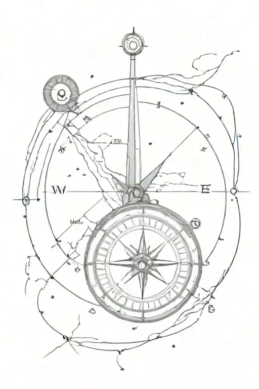 Travelers Compass With River