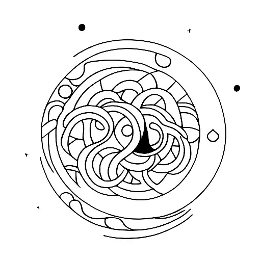 Moon Circle Outline Simple