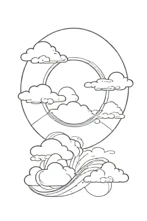 Sun Rising Through Clouds Inside