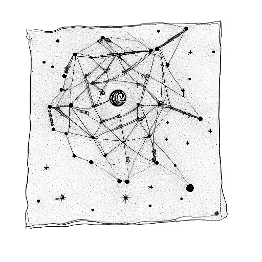 A Constellation Of Capricorn And Virgo In A Galaxy