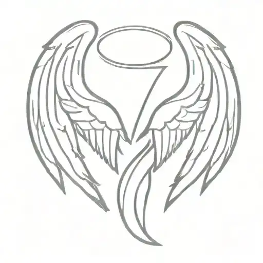 Number 73 With Angel Wings Spread