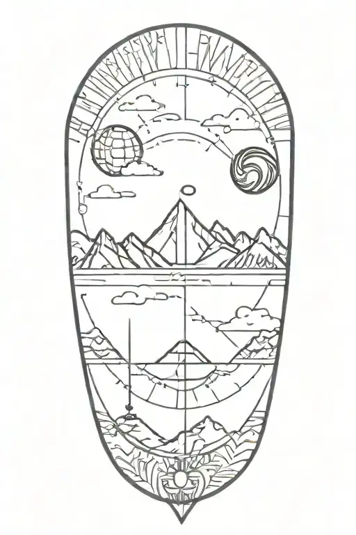 Longitude Lines Going Down The Arm Sleeve