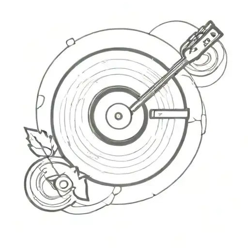 Vinyl Record Cartoon