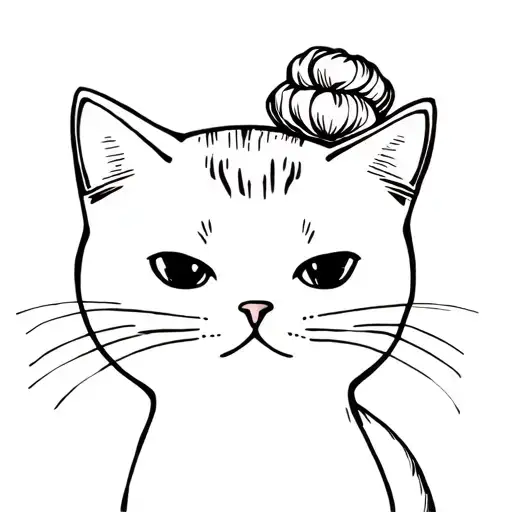 A Cat With A Bun