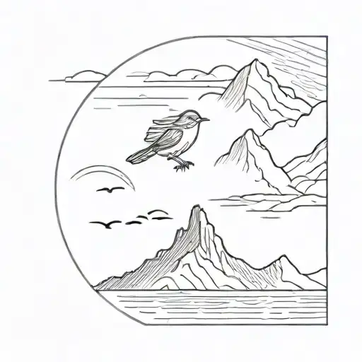 Island Of Skye And A Robin Bird