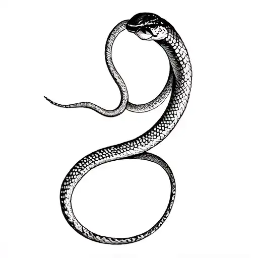 Snake That Around Arm And Onto Back