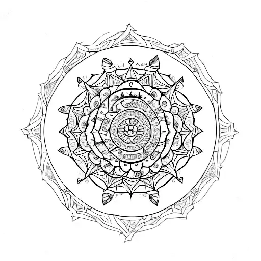 Mandala That Includes The Gemini Zodiac Sign