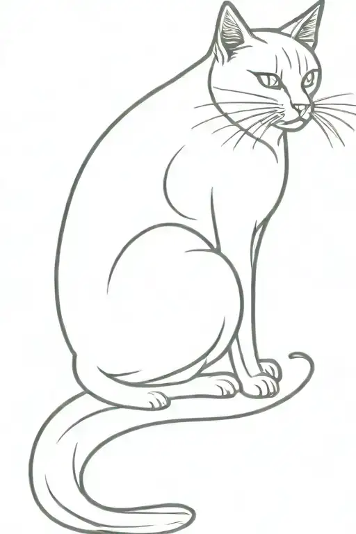 Retro Cat Stretching