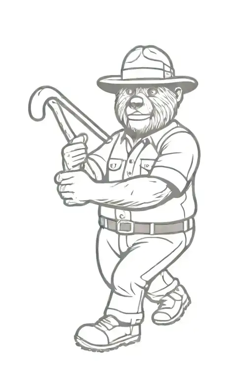 Golfer Smokey The Bear
