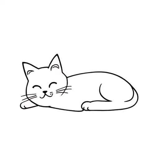 Cute Cat Laying Down