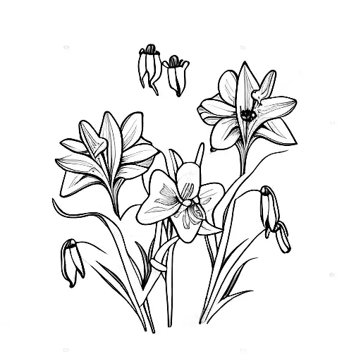 1 Daffodil 1 Lily Of The Valley 1 Aster