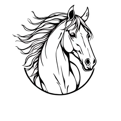 Horse Iron With Ocean And Pins