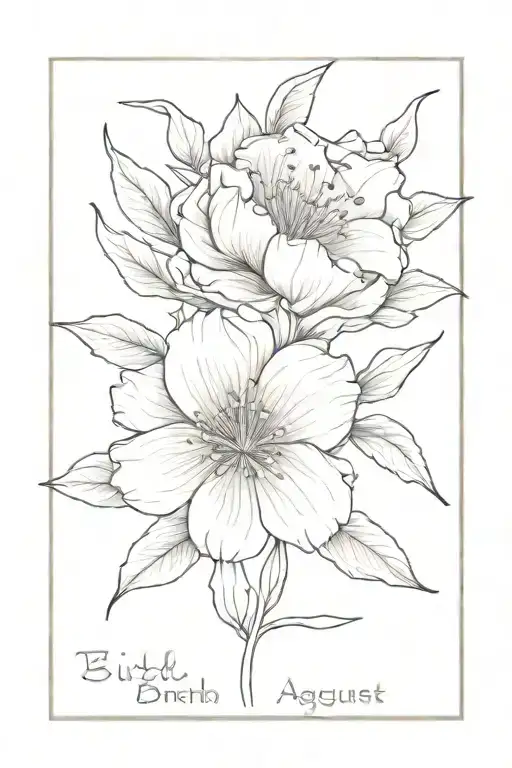 Birth Flower May August Word Adem