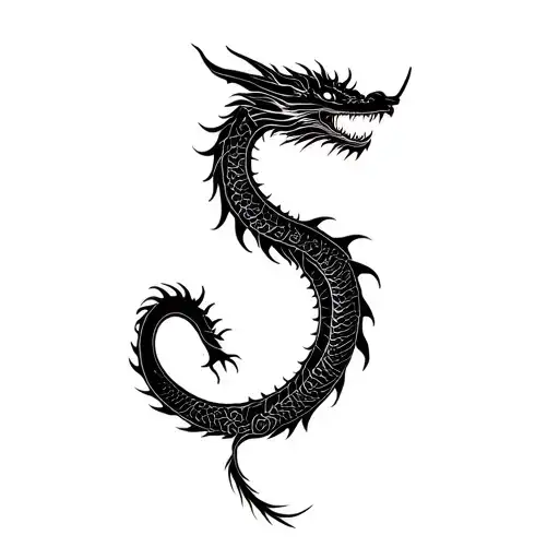 Dragon Japanese Samurai Back