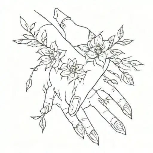 Dainty Hand Tatto Design