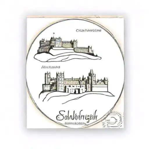 A Post Card Stamp Of Edinburgh Castle