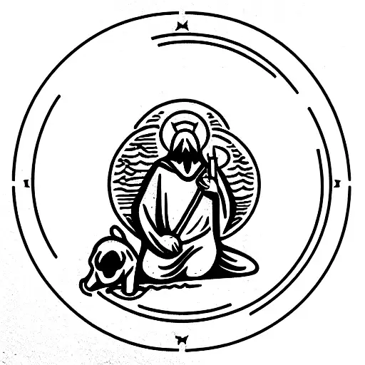 Saint Christopher In A Circle